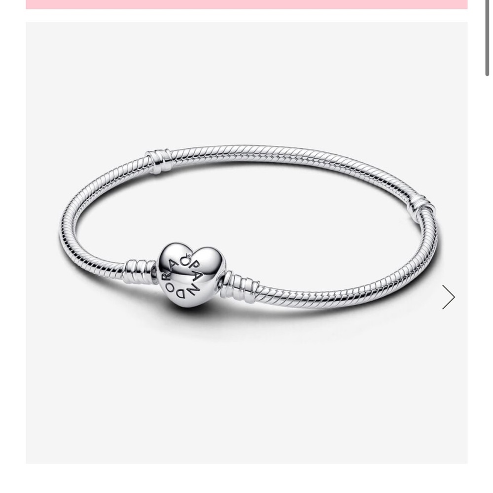 Pandora Moments Heart Clasp Snake Chain Bracelet